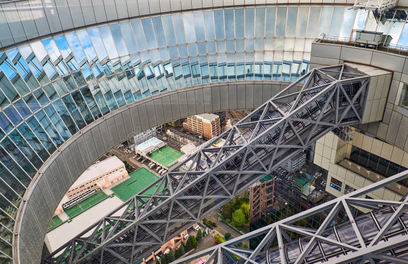 Floating Garden Observatory between two towers of Umeda Sky Building. Osaka. Japan