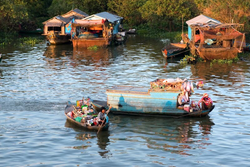 Floating houses. Cambodia