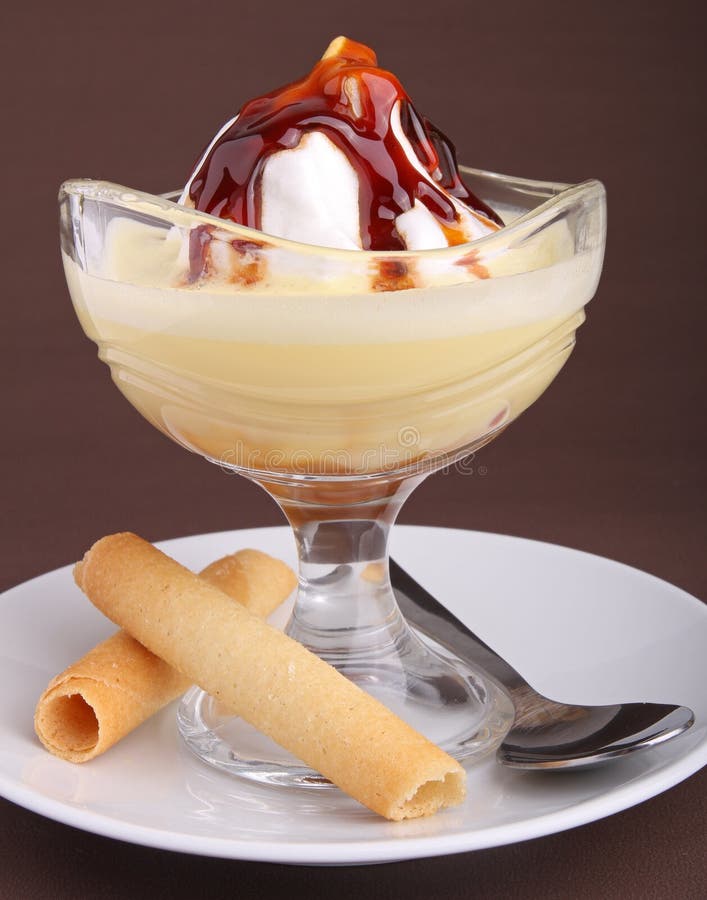 Dessert, floating island stock photo. Image of biscuit 18267580