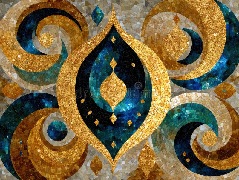 Floating Seed Gaudi Inspired Seamless vector illustration