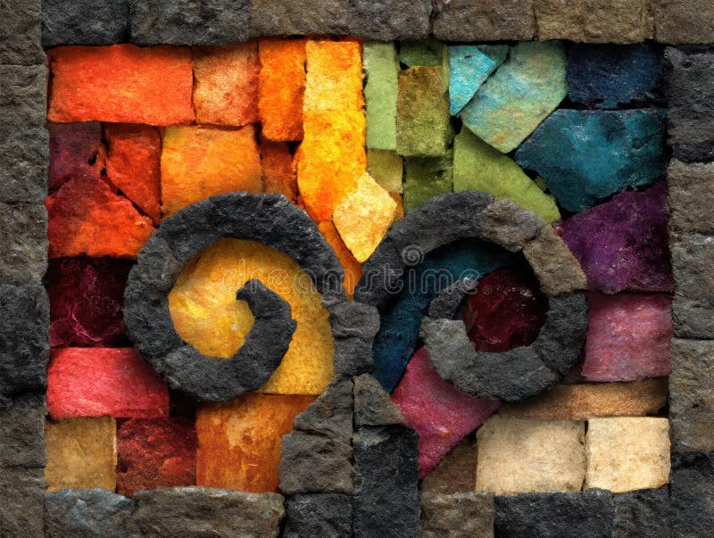 Floating Seed Gaudi Inspired Seamless royalty free illustration