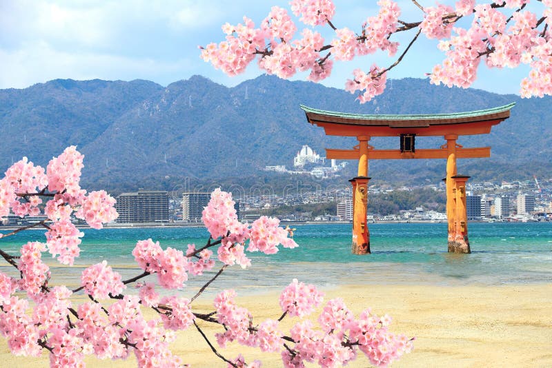 Floating Torii Gate, Itsukushima Shrine, Miyajima Island, Japan Stock Photo  - Image of heritage, japan: 220134512