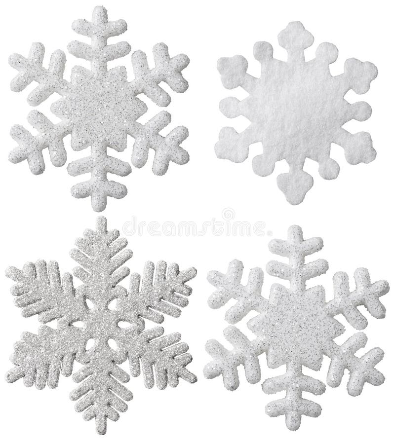 Floco branco de suspensão isolado floco de neve da neve da decoração do Natal fotos de stock Floco branco de suspensão isolado floco de neve da neve da decoração do Natal fotos de stock