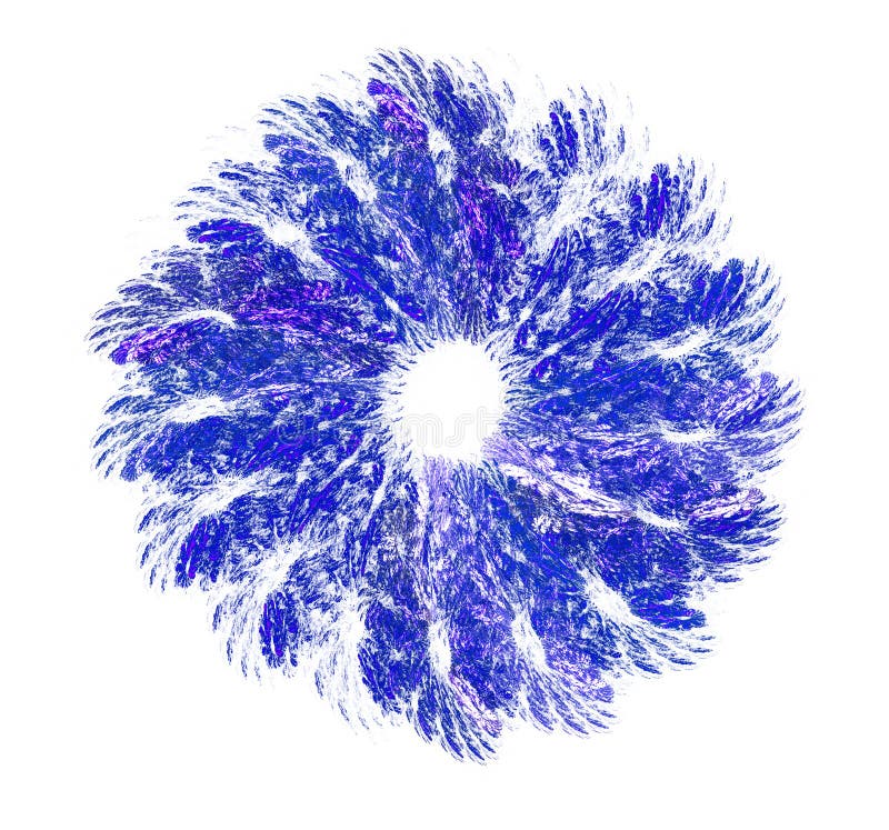 Floco de neve azul renderizado ilustração royalty free