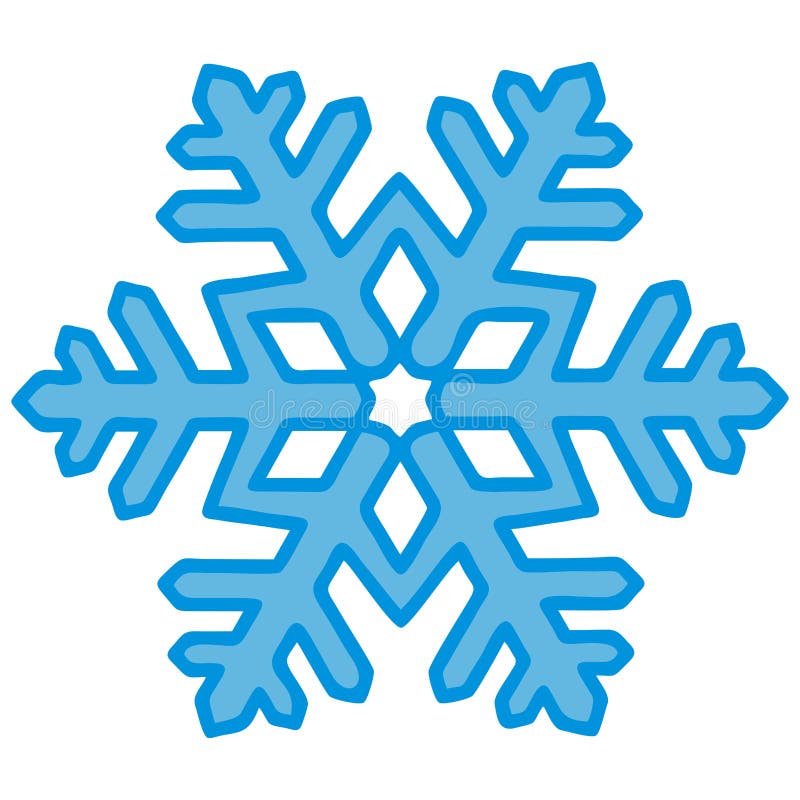 Flocon De Neige, Découpe Bleue Illustration de Vecteur Illustration