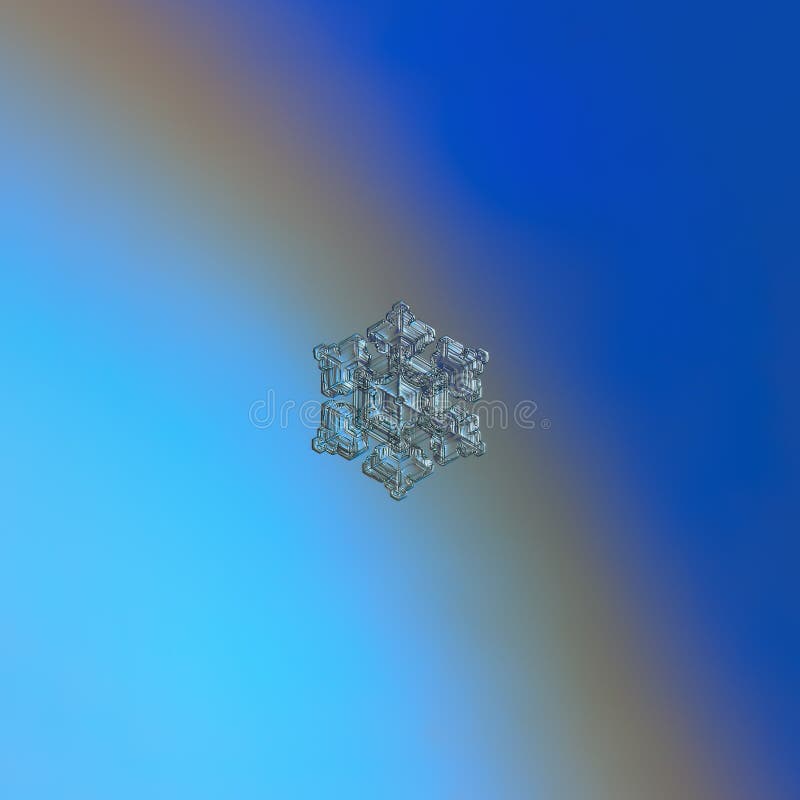 Flocon de neige scintillant sur le gris - fond bleu de gradient photos stock Flocon de neige scintillant sur le gris - fond bleu de gradient photos stock