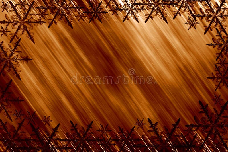 Copper abstract background with snowflakes. Copper abstract background with snowflakes