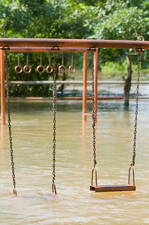 Flooded playground