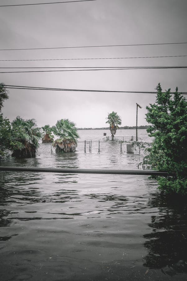 Flooded streets during Hurricane Harvey