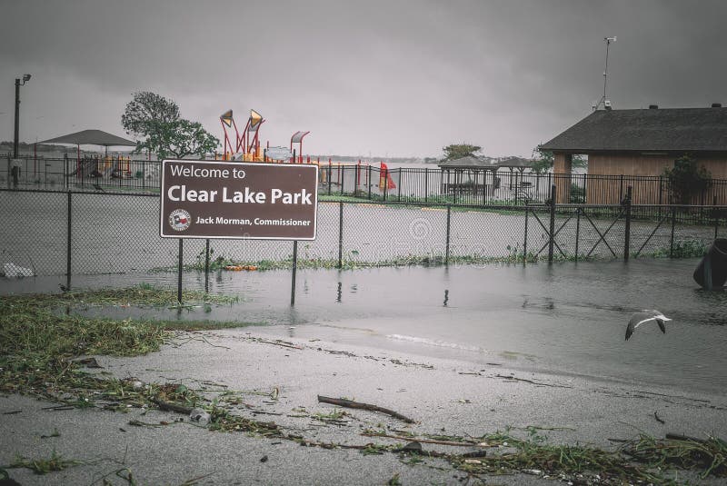 Flooded streets during Hurricane Harvey