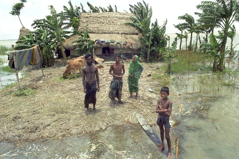 Flooding in the delta Bangladesh, climate changes