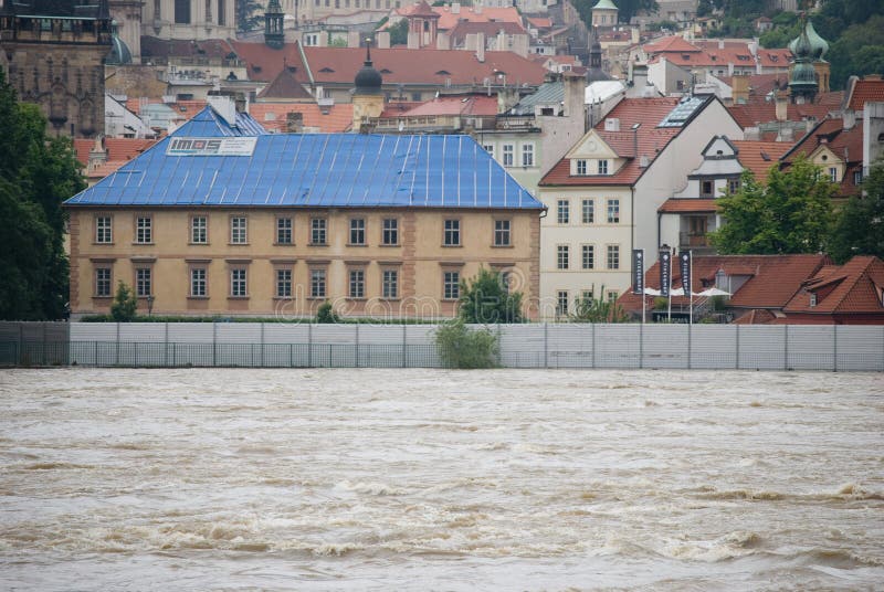 Floods in Prague, 4th June 2013 Editorial Photography Image of vltava