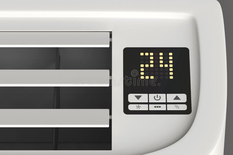 Floor or Ceiling Mounted Air Conditioner Control Panel Stock