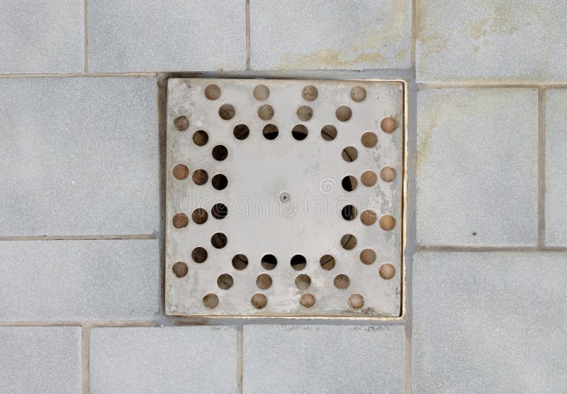 Floor Drain in an Old Shower Stock Image Image of detail, long 152927341
