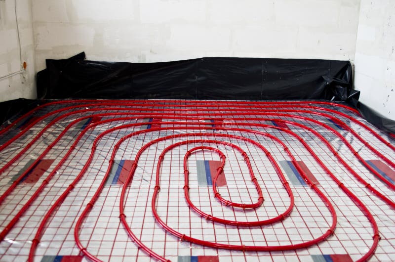 Floor heating coils stock image. Image of construction 18866699