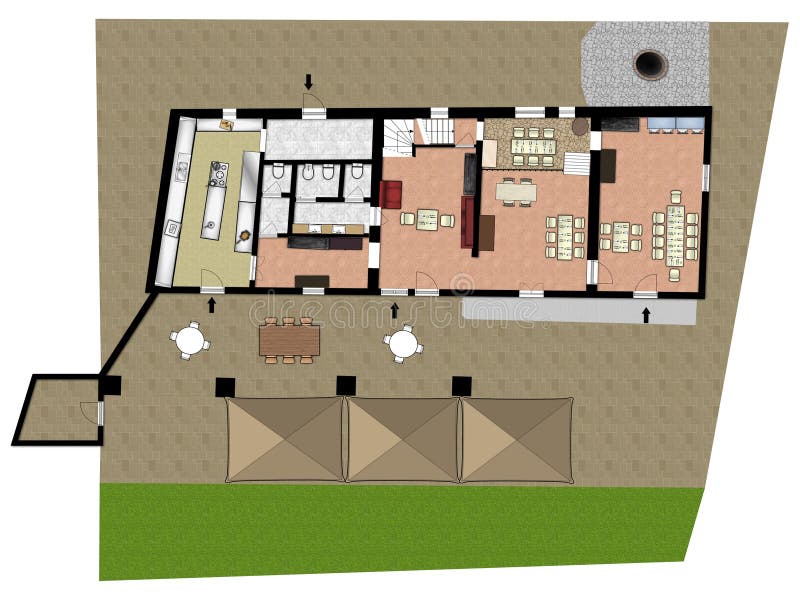 Floor Plan. Interior Floor Plans 2d. 2D Illustration Floor Plan Stock