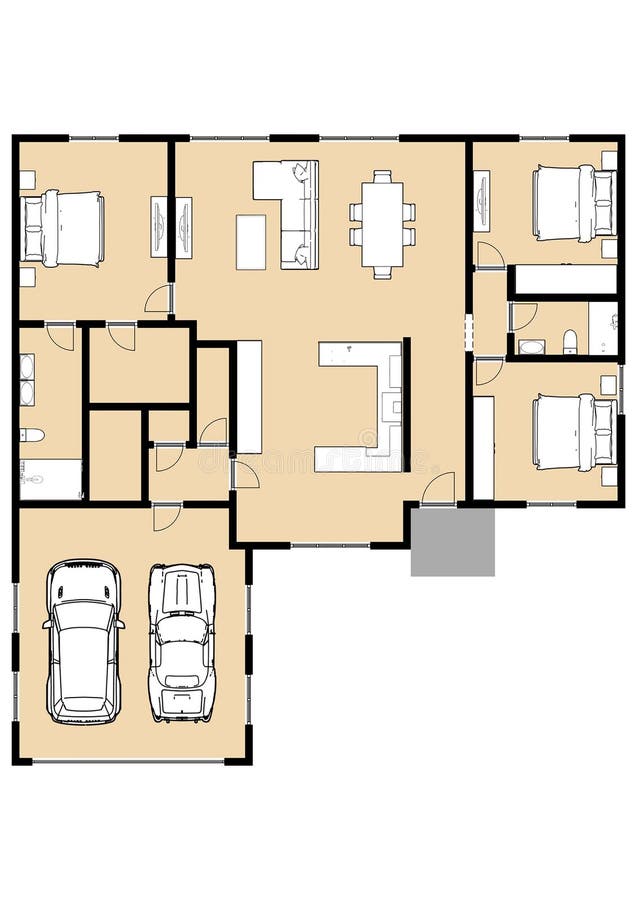 Floor Plan Ideas. Floorplan. Floorplanner Stock Illustration