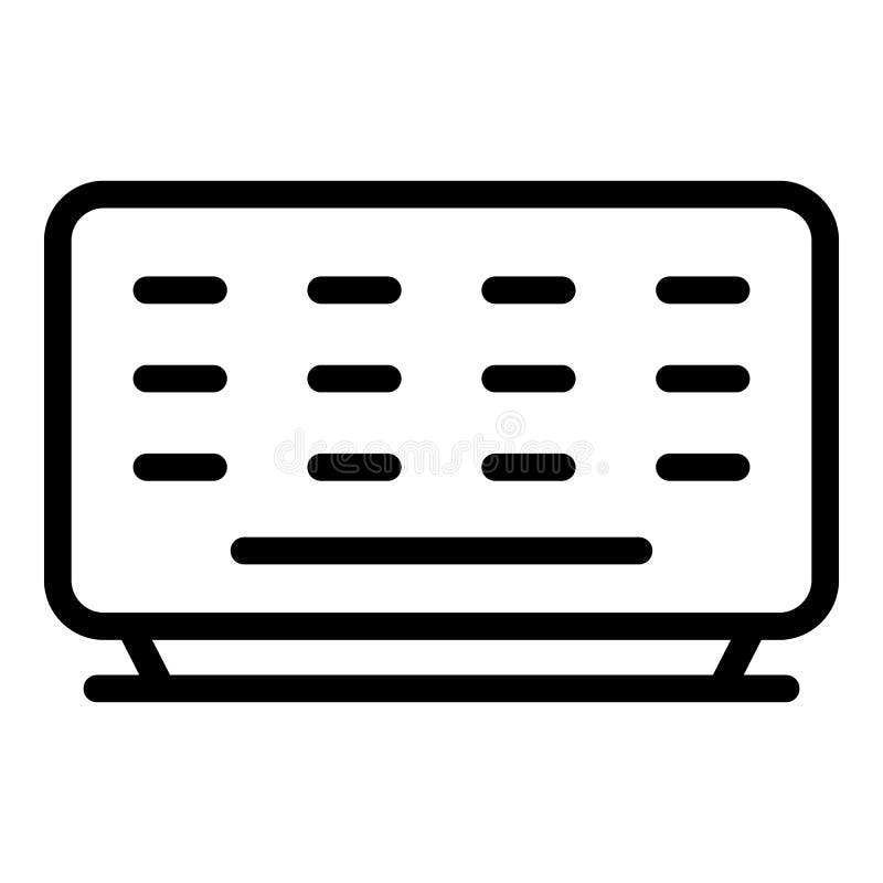 Floor radiator icon outline vector. Electric heater vector illustration