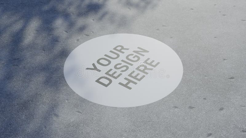 Download Floor Sticker Concrete Mockup 3D Rendering Stock Illustration - Illustration of white, grey ...