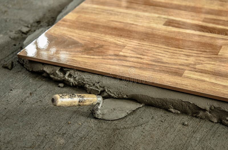 Flooring Cement Home Renovation, Tiles Stock Photo - Image of labor