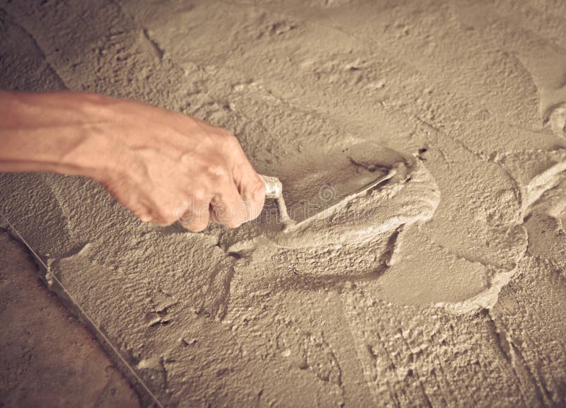 Flooring Cement Home Renovation, Tiles Stock Photo - Image of labor