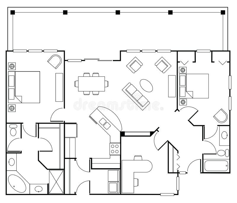 Floorplan stock illustration