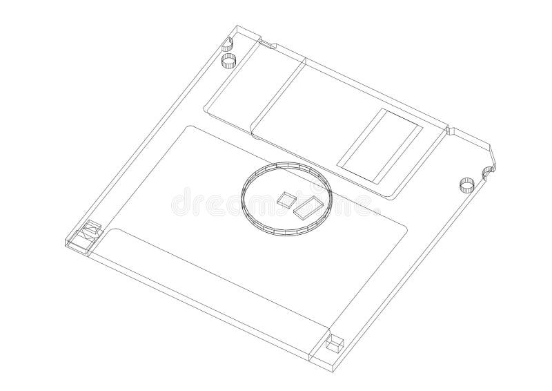 Shoot Of The Floppy disk Architect blueprint - isolated