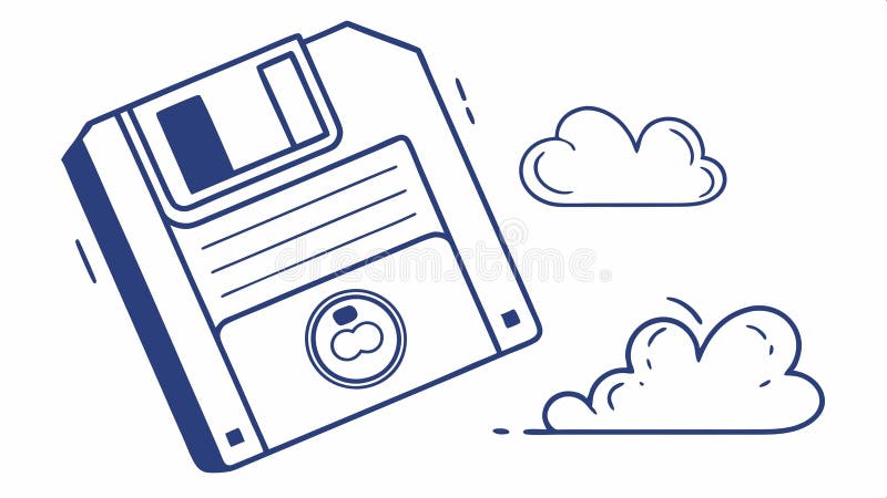 Floppy disk and cloud storage icons vector design Generative AI vector illustration