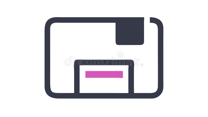 Floppy Disk Data Storage Outline Icon, vector design Generative AI vector illustration