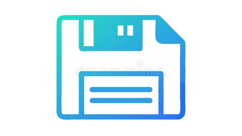 Floppy Disk Data Storage Vector Icon, vector design Generative AI stock illustration