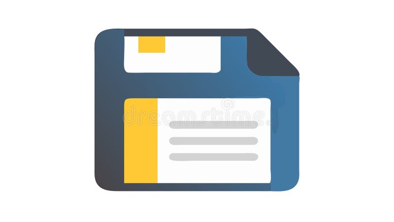 Floppy Disk Icon, Save Data Storage Symbol, vector design Generative AI stock illustration