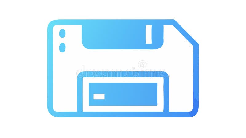 Floppy Disk Icon Vector Illustration, Data Storage Save Symbol, vector design Generative AI stock illustration