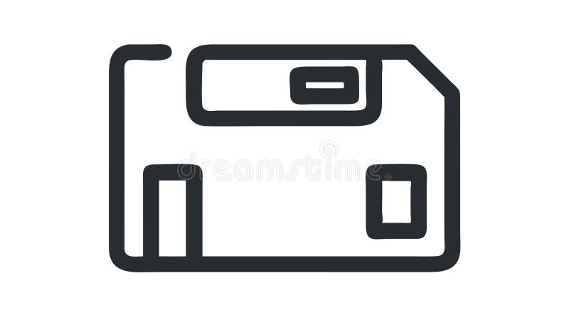 Floppy disk save data storage computer icon , vector design Generative AI royalty free illustration