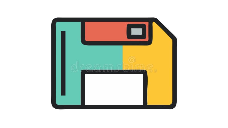 Floppy Disk Save Data Storage Legacy Icon, vector design Generative AI vector illustration