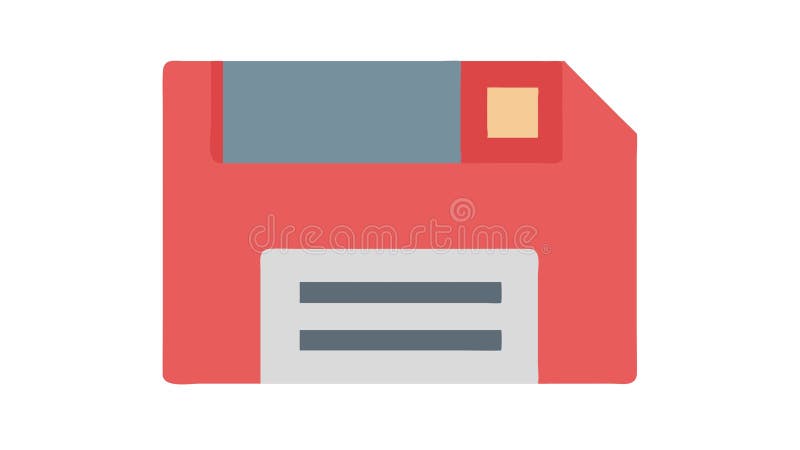 Floppy Disk Save Icon, Data Storage and Digital Preservation Symbol, vector design Generative AI stock illustration