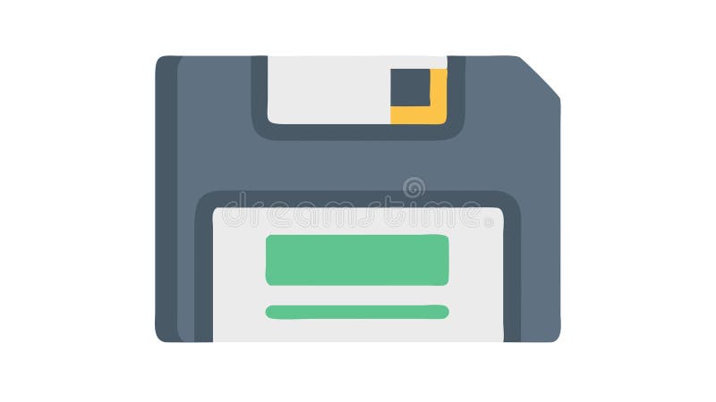 Floppy Disk Save Icon, Old Technology, Data Storage Retro, vector design Generative AI royalty free illustration