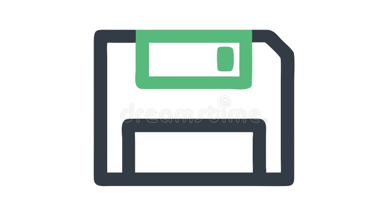 Floppy Disk Save Icon, Representing Saving Files or Data, vector design Generative AI stock illustration