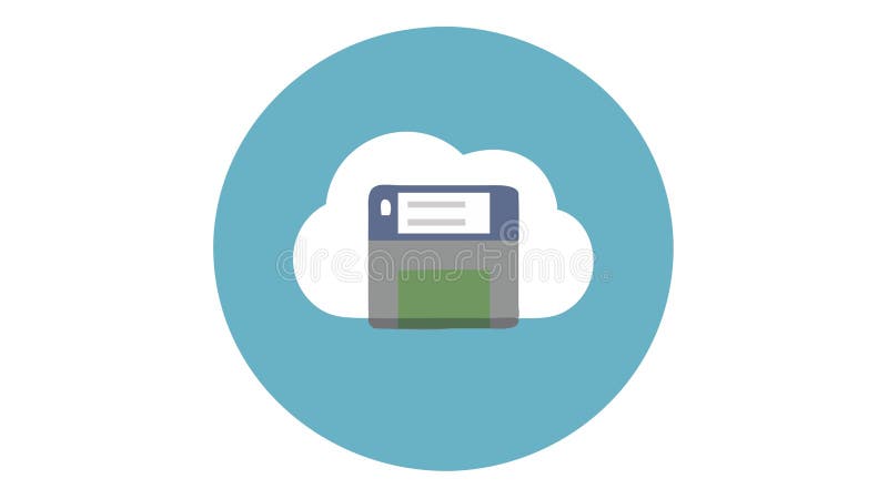 Floppy Disk Save Icon Vector Graphic, Old Computer Technology Symbol, vector design Generative AI royalty free illustration