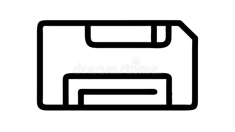 Floppy Disk Save Icon Vector Graphic, Old Technology Data Storage Symbol, vector design Generative AI royalty free illustration