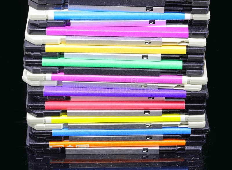 Floppy Disks Used To Save Computer Data in the 90s Stock Image Image