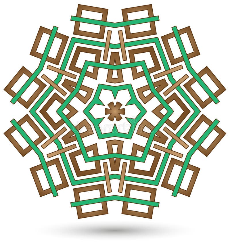 Flor abstrata sextavada ilustração do vetor