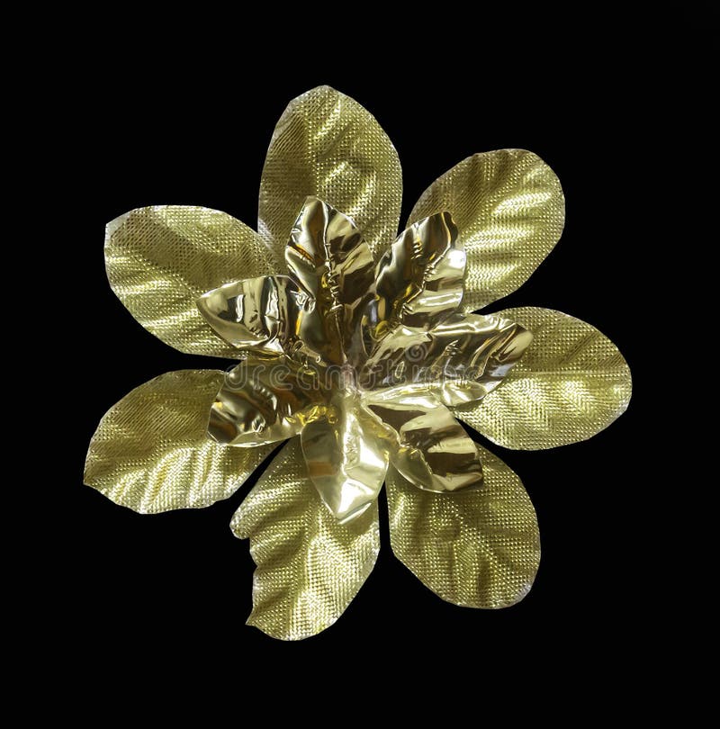Flores Artificiais Douradas Para Decorações Do Natal Imagem de Stock -  Imagem de ornato, ornamento: 78417709