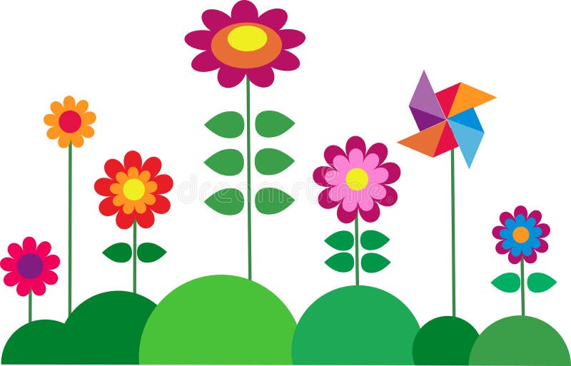 Flores Coloridas Bloom-2 De La Primavera Ilustración del Vector -  Ilustración de rojo, belleza: 14976204