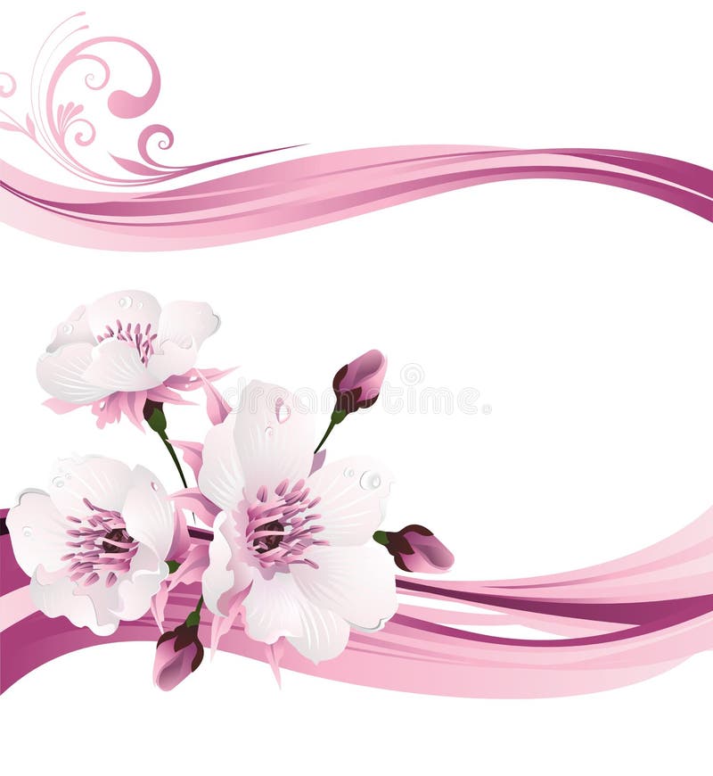 Flor de cereza en resorte stock de ilustración Flor de cereza en resorte stock de ilustración
