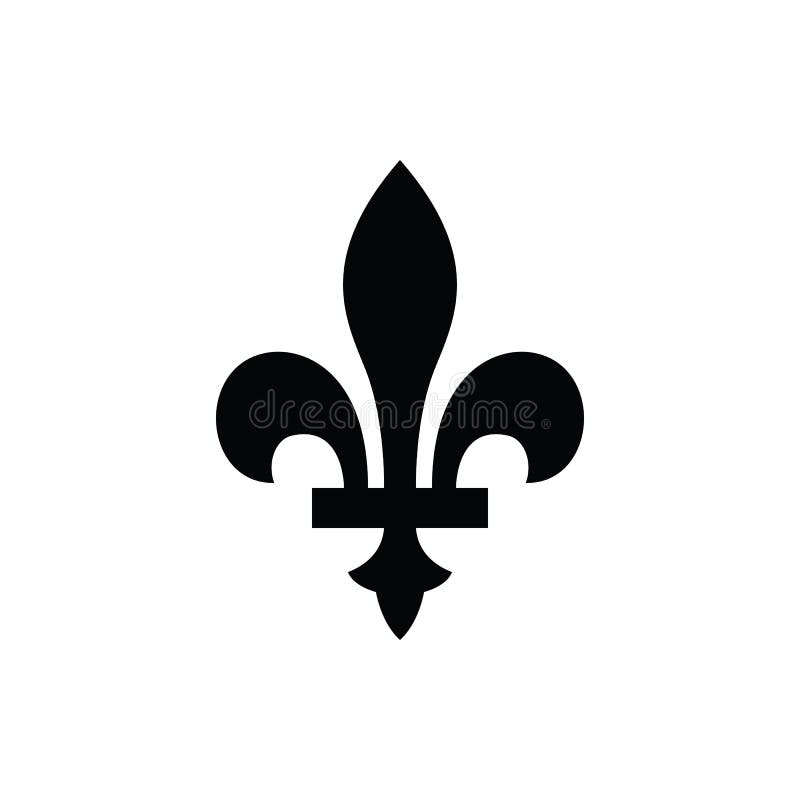 Flor-de-lis, ícone da flor-de-lis real ilustração stock
