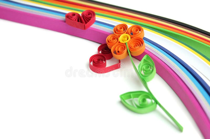 Flor de Quilling imagem de stock Flor de Quilling imagem de stock