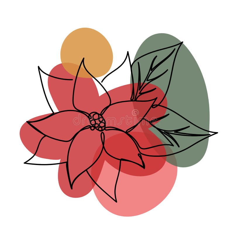 Flor Navideña De Estilo Lineal Dibujado a Mano Ilustración del Vector - Ilustración de poinsettia, creativo: 199464396 Flor Navideña De Estilo Lineal Dibujado a Mano Ilustración del Vector - Ilustración de poinsettia, creativo: 199464396