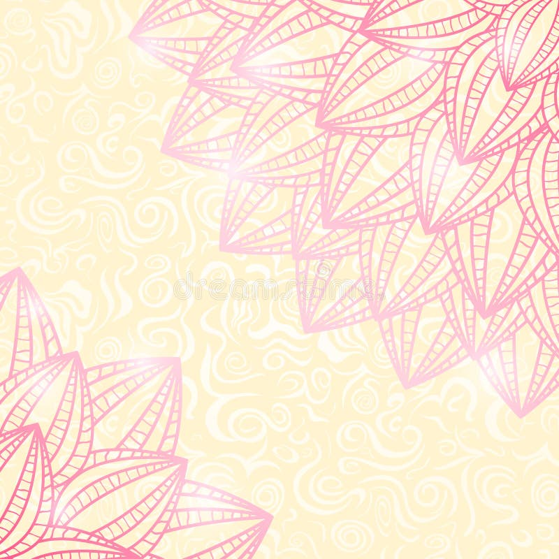Flor rosada en los Coners de la tarjeta floral ilustración del vector Flor rosada en los Coners de la tarjeta floral ilustración del vector