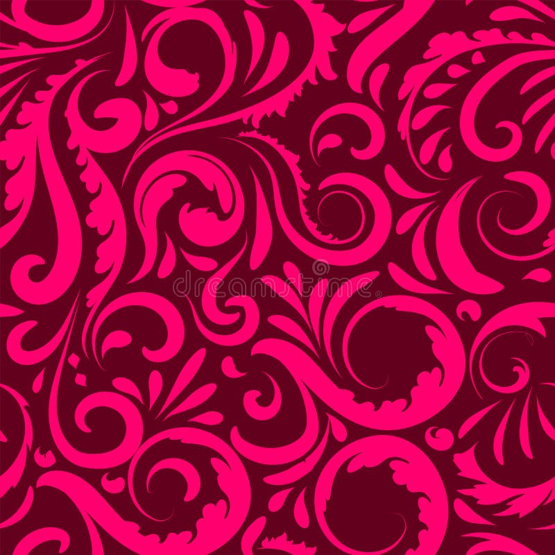 Curvas De Cabelo Rosa Beauty Salon Emblem Vetor Ilustração Stock