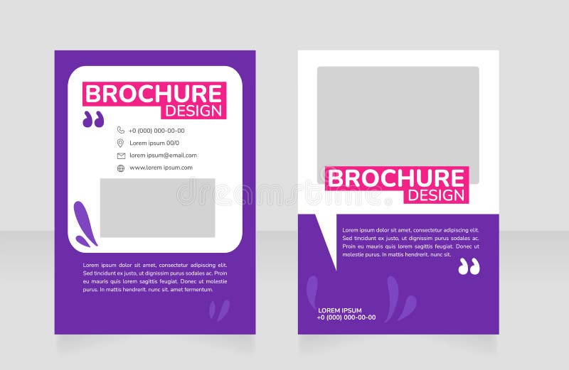 Flora and botany blank brochure design stock illustration
